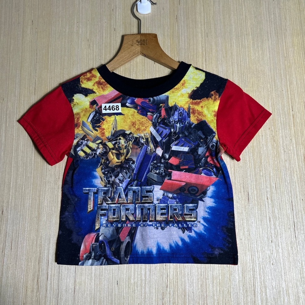 Vintage Transformers shirt Boys 6/7 Multi Color Short Sleeve Pajama Graphic